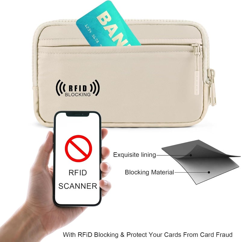NEWROGENG Checkered WristleWallets for Women, RFID Wallet Crossbody with 4 Zippers, Credit Card Holder Cell Phone Organizer - Image 4